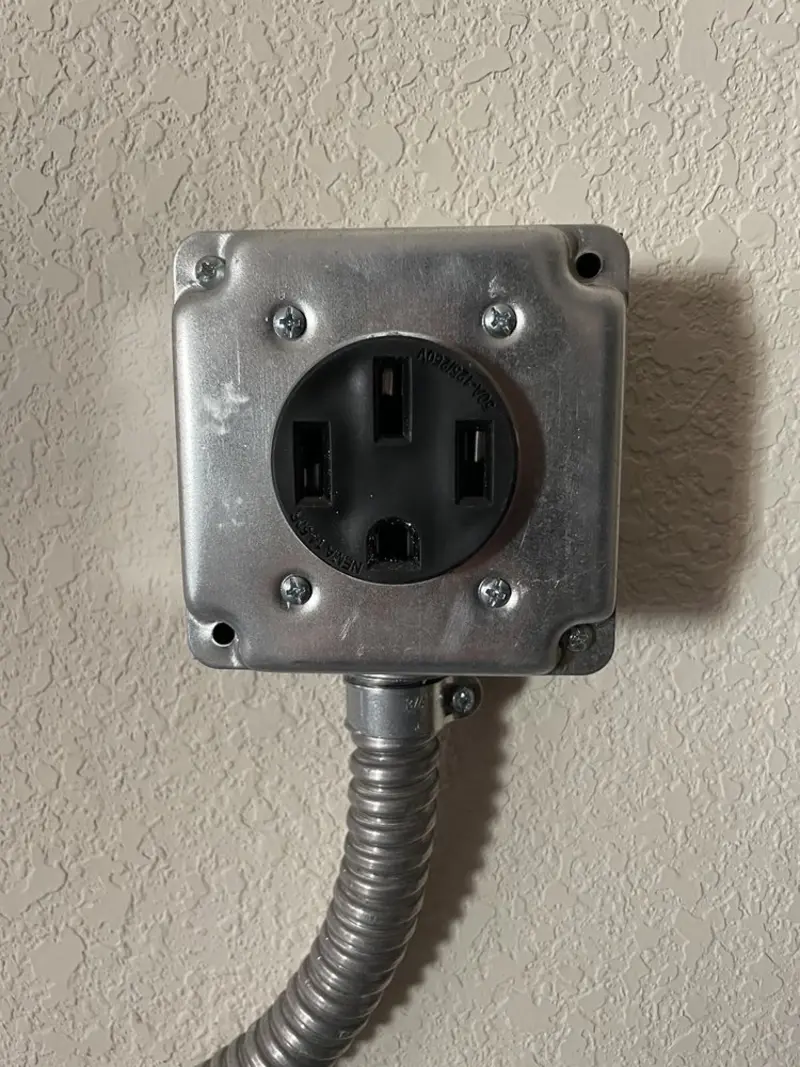 NEMA 14-50 outlet installed for Electrical Panel Upgrade in Southeast Arcadia